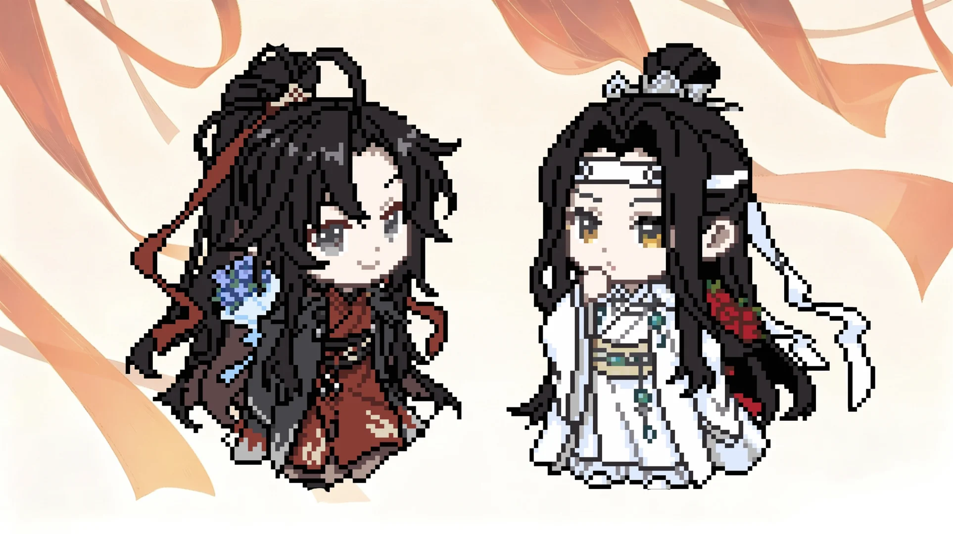 魔道祖师拼豆图纸|魏无羡 蓝忘机-零一像素实验室