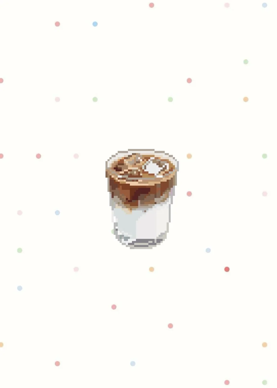 像素画 拼豆图纸 咖啡朗姆酒116-零一像素实验室