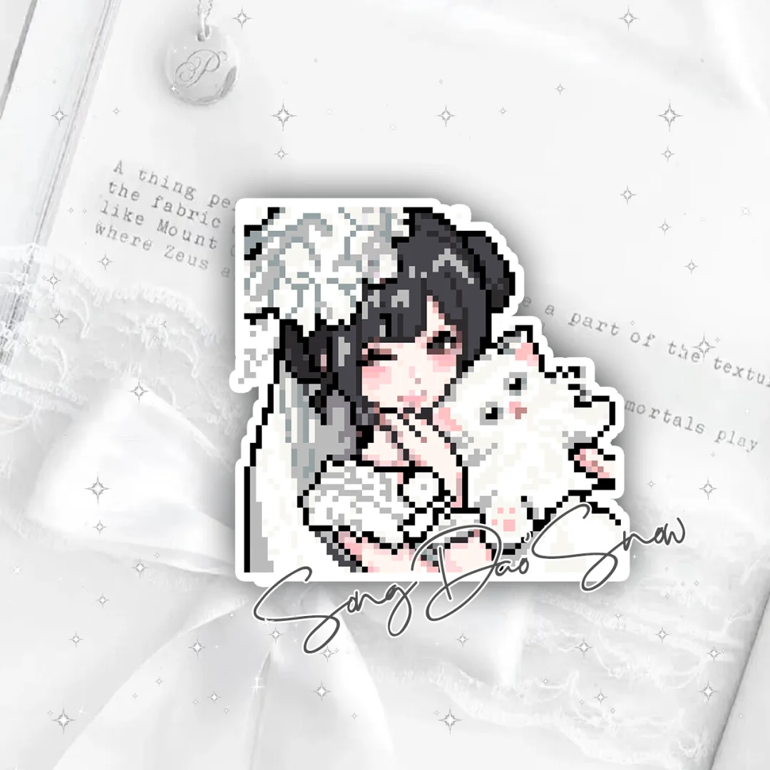 𝜗𝜚 纯白花嫁♡萌妹拼豆图纸 ·̩͙ ₊˚⊹-零一像素实验室