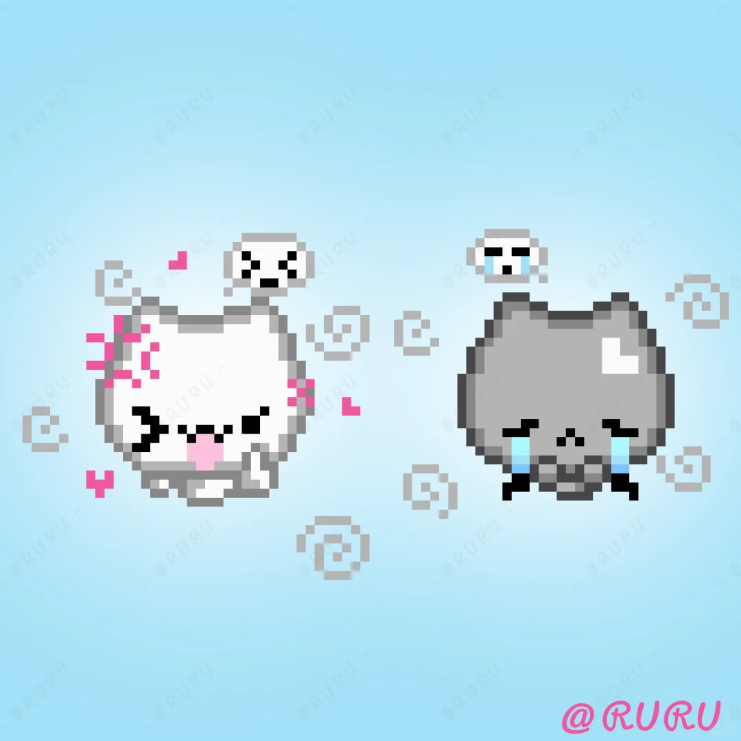 拼豆图纸｜古早小猫🐱（附色号）-零一像素实验室