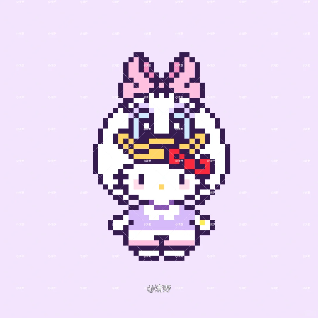 拼豆图纸｜Kitty×黛丝-零一像素实验室