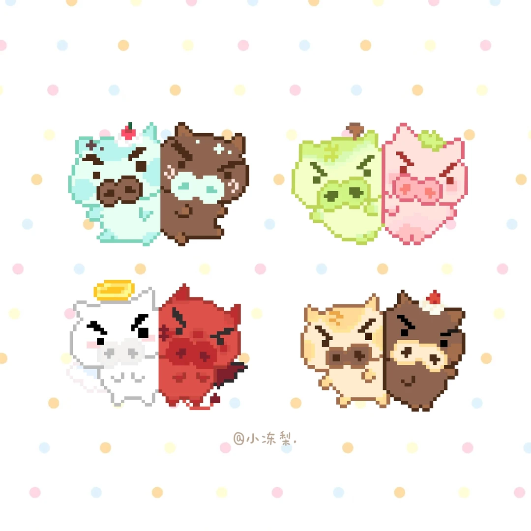 拼豆图纸｜贴贴小猪-零一像素实验室