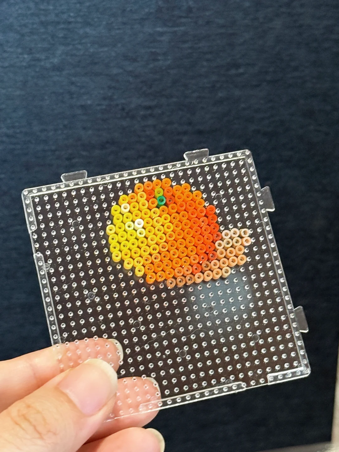 🍊拼豆图纸｜一颗迷你橙子 超立体！-零一像素实验室