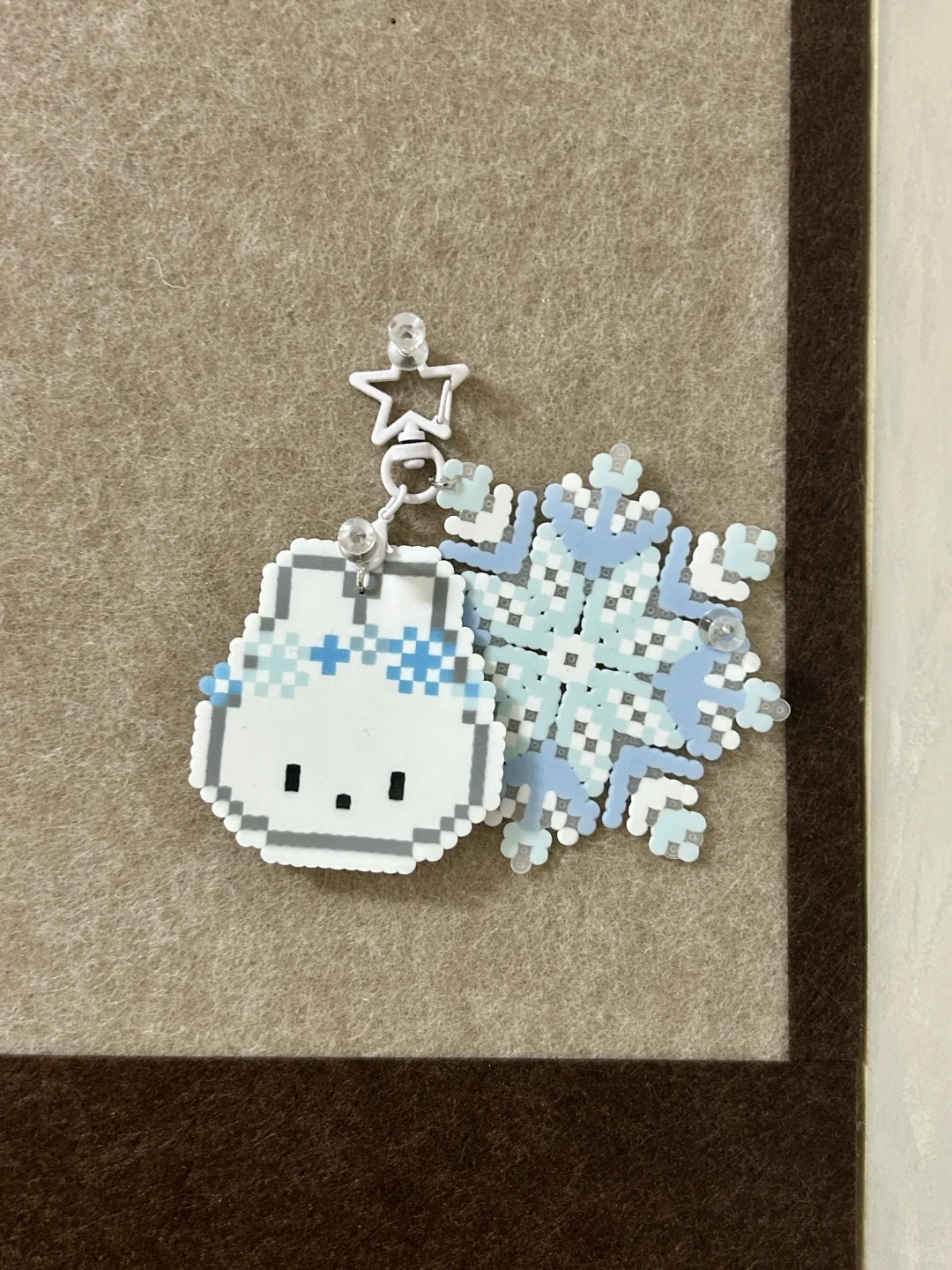 拼豆📘（58/100）：谁能拒绝米菲雪花挂件❄️-零一像素实验室