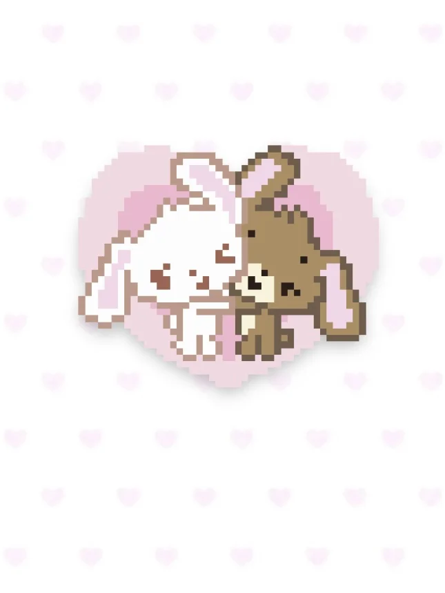 拼豆｜ Sugarbunnies˚ ༘♡⋆｡💭𓏻  🐰⭒ ˖꙳🧁⋆-零一像素实验室