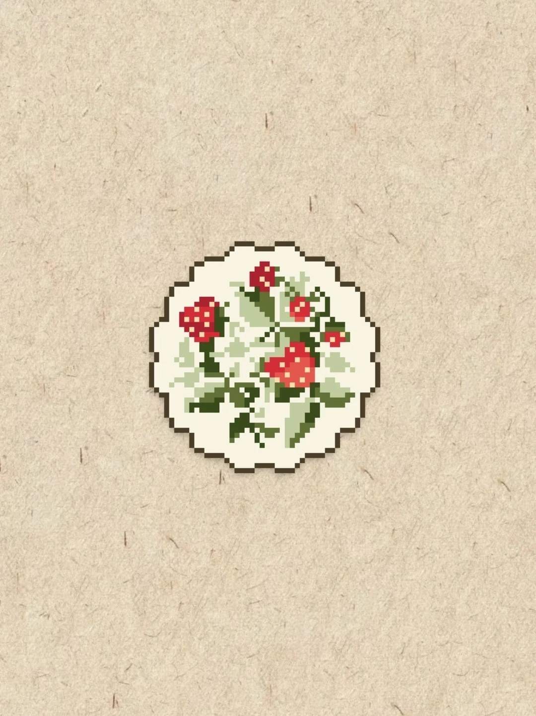 拼豆|₊♡₊野草莓杯垫𝓈𝓉𝓇𝒶𝓌𝒷𝑒𝓇𝓇𝓎🍓-零一像素实验室
