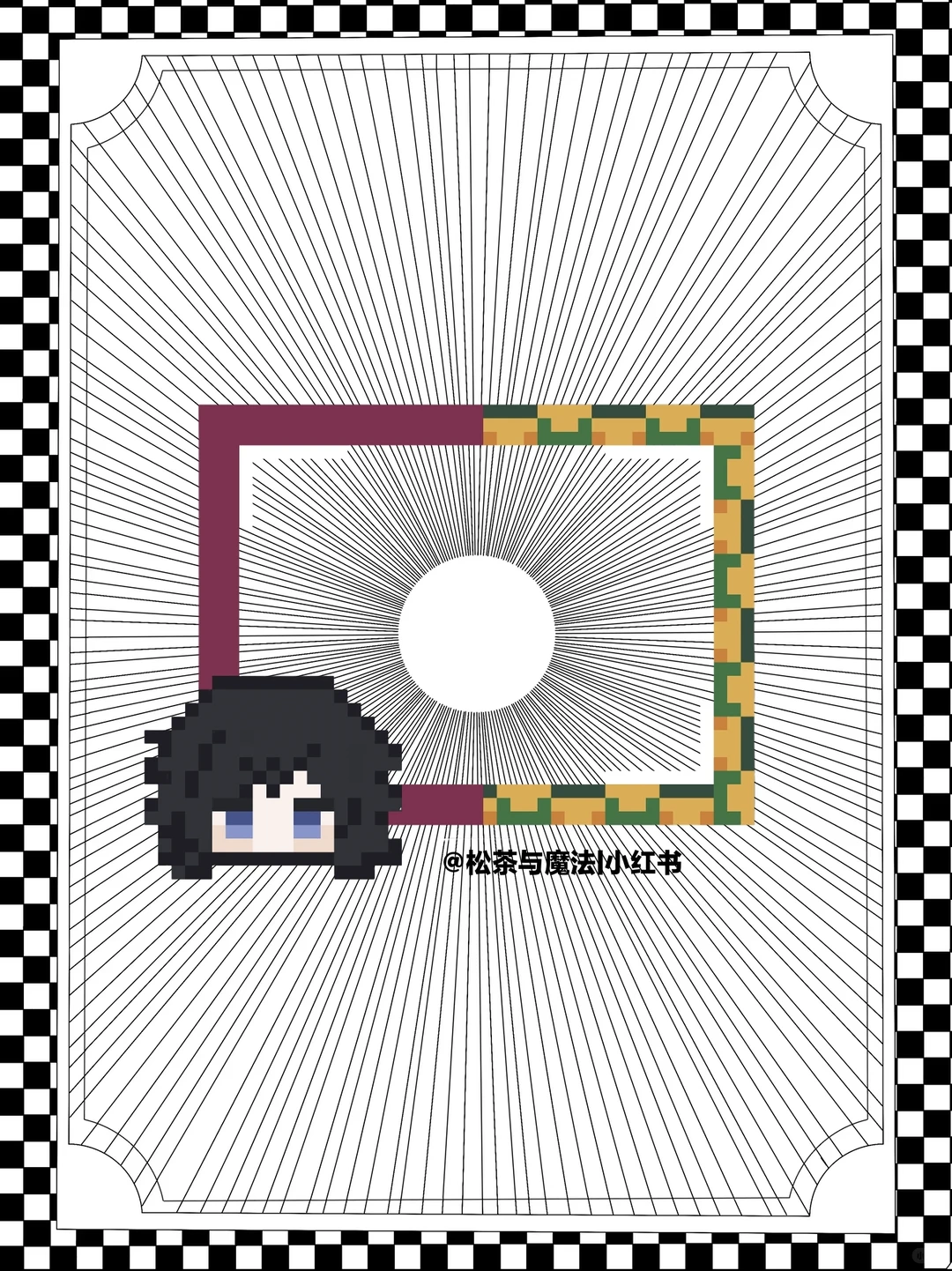 ✨拼豆图鉴｜义勇打卡棒（附图纸）-零一像素实验室